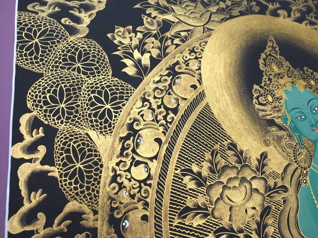 ◇現地より直送！職人による肉筆◇貴重な本物・曼荼羅（マンダラ