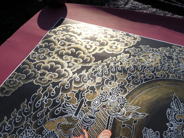 ◇現地より直送！職人による肉筆◇貴重な本物・曼荼羅（マンダラ
