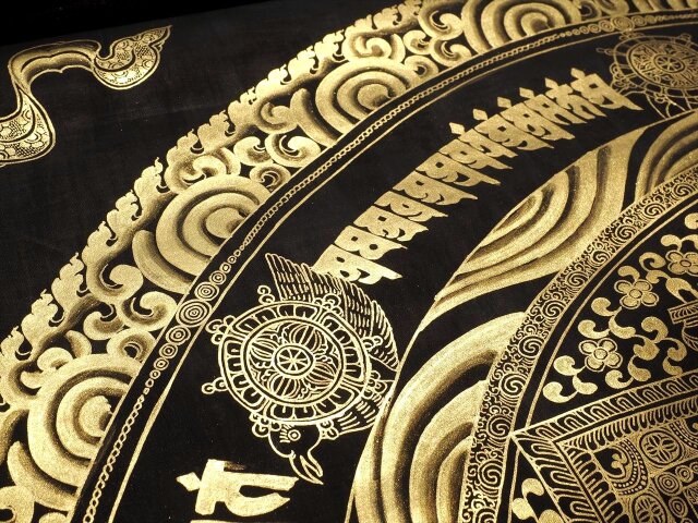◇現地より直送！職人による肉筆◇貴重な本物・曼荼羅（マンダラ