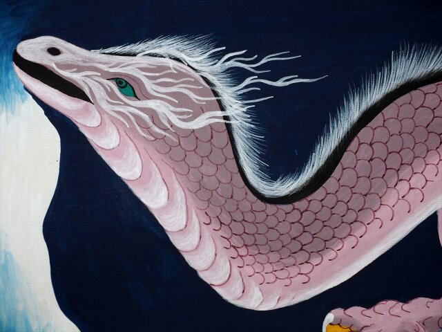 チベットタンカ　龍 チベットタンカ龍