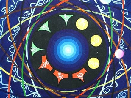 ◇現地より直送！職人による肉筆◇貴重な本物・曼荼羅（マンダラ