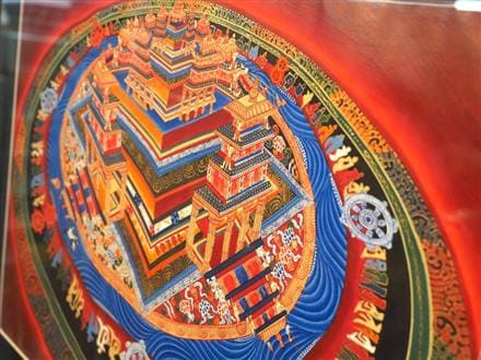 マンダラ タンカ 仏画 肉筆　サイン有り ◇現地より直送！職人による肉筆◇貴重な本物・曼荼羅（マンダラ