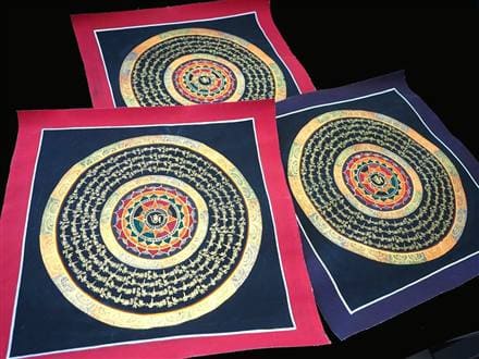 ◇現地より直送！僧侶・タンカ絵師による肉筆◇貴重な本物・曼荼羅