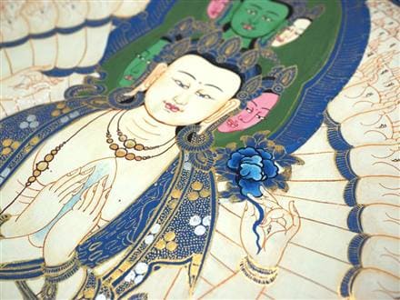 ◇現地より直送！僧侶・タンカ絵師による肉筆◇貴重な本物・曼荼羅