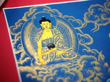 ◇現地より直送！僧侶・タンカ絵師による肉筆◇貴重な本物・曼荼羅