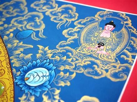 ◇現地より直送！僧侶・タンカ絵師による肉筆◇貴重な本物・曼荼羅