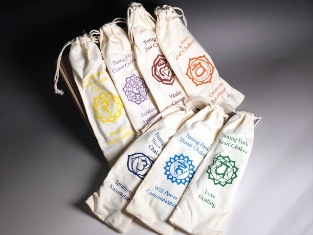 チャクラストーン ボディチューナー(錘付き音叉)用 7個セット ◇少数限定入荷！◇7種チャクラ対応◇より振動を感じられる重り