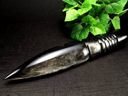黒曜石のクナイ Amazon.co.jp: 天然原石手彫り黒曜石ナイフ、クォーツクリスタル