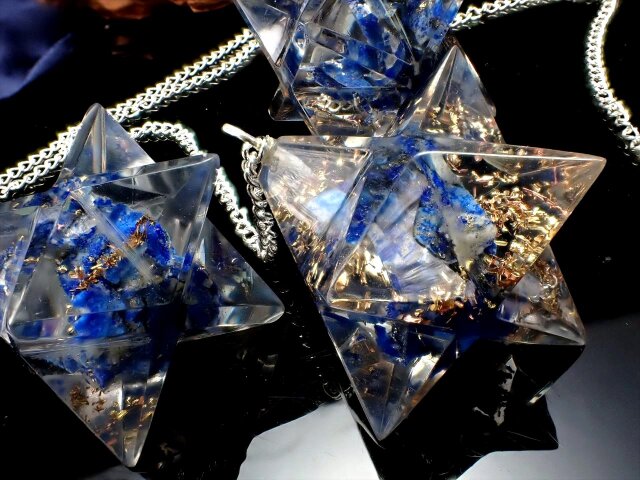 ☆最強スピリチュアルグッズ！☆星型八面体×オルゴナイト☆精神と肉体