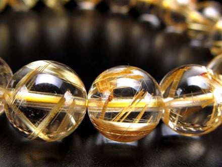 珠玉の逸品】◇一切の妥協を許さない透明感◇黄金針とクリアな水晶の