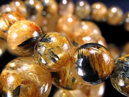 ◇力強く輝く雷神ルチル◇びっしり針入りルチル＆母岩の融合◇母岩の  