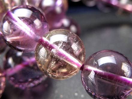 アメトリン】紫と黄金のグラデが美しい 天然石 ブレスレット