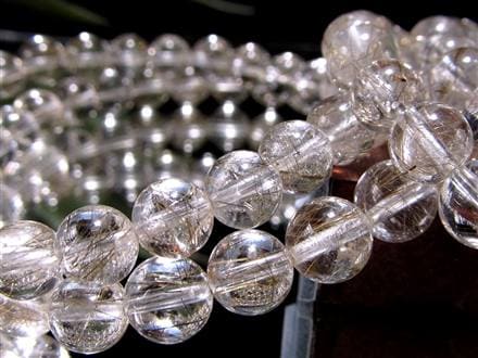 ◇存在感ある銀針入り水晶◇針バランス良好！◇落ち着きのあるほんのり