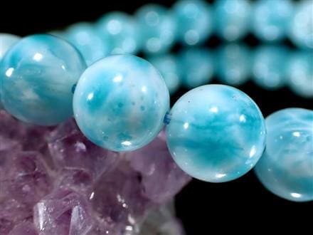 抜粋鑑別済み 2A+ 超極レア品！【パープルラリマー ブレスレット】10mm  