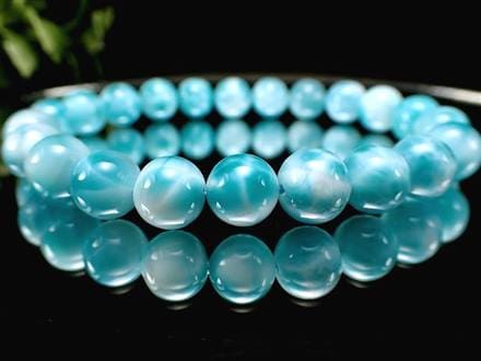 Lucky365] 現品 ラリマー ペクトライト 一連ブレスレット 9mm～9.5mm 