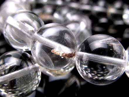 10mm　貫入水晶　クォーツインクォーツ　マニファステーション　ブレスレット クォーツインクォーツ 貫入水晶 ポイント 原石 天然石専門店【鬮石】