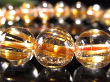 極上透明】タイチンルチルクォーツ 12mm 太金針 天然水晶ブレスレット