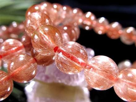 専用レッドルチルクォーツ 丸玉　不死鳥フェニックス姿のルチル ◇深みのあるレッド再登場！◇濃い赤が魅力◇繊細な極細針たっぷり