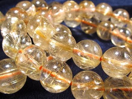 高品質ゴールドルチル10mm 透明感タイプ・上品細針｜内径16cm｜上品な1本 ◇透明感に映える豊富な金針◇繊細針から存在感ある太針まで◇華やかな