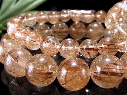 おまとめご確認専用です♡ ブラウンルチル ゴールドルチル ブレス 天然石10ミリブラウンルチルブレスレットパワーストーン