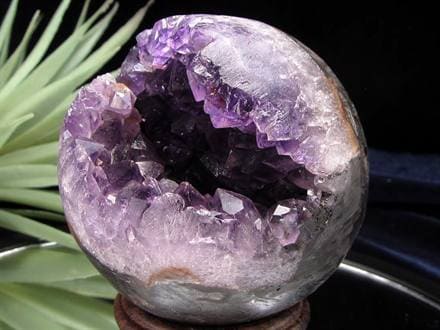ブラジル産！希少！最高品質⭐アメジストたまご⭐2回結晶⭐ファイアー共生⭐N156 値下げ 復-⑭【希少 アメジスト 笑口】67.3㍉玉 295㌘ ブラジル産