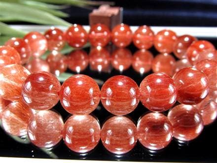 【新品】レッドルチルクォーツ ブレスレット 10mm ブレスレット レッドルチルクォーツ （ブラジル産） 10mm 20玉