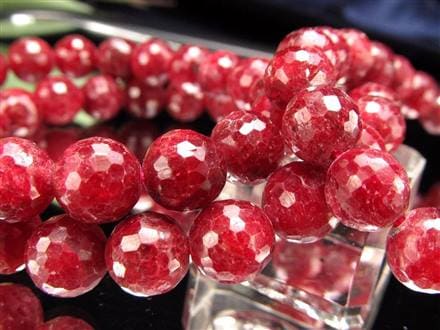 ☆煌びやかなミラーボールカット☆濃厚真紅☆存在感抜群☆アフリカン