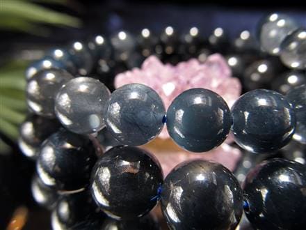 ◇お買い得！希少色ルチル◇濃色繊細藍ルチル◇ストレス鎮静ルチル  