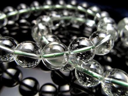 一点物【高品質】希少 プラシオライト グリーン水晶 14.5-15 ブレスレット 高品質]プラシオライトブレスレット（約8mm玉） - 埼玉県吉川市の