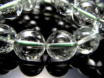 一点物【高品質】希少 プラシオライト グリーン水晶 14.5-15 ブレスレット 高品質]プラシオライトブレスレット（約8mm玉） - 埼玉県吉川市の