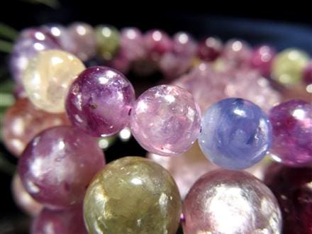 天然石　バイカラー　パープルマイカ　スフィア　丸玉　レピドライト　雲母 ☆超希少スフィア☆見る角度により色彩が変わる美しい結晶☆妖艶ピンク