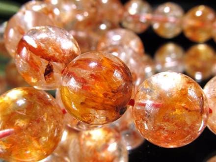 ルチルクオーツライモナイトパワーストーンブレスレット内径約18cm