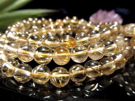 新品☆タイタンルチル☆ゴールドルチルクォーツ☆ブレスレット6☆金運