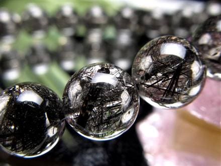 ◇極上の存在感！◇超透明水晶×黒針くっきり鮮明◇たっぷり繊細針＆太