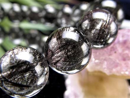 ◇極上の存在感！◇超透明水晶×黒針くっきり鮮明◇たっぷり繊細針＆太