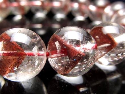 天然石　レッドファントムクォーツ　水晶　フリーフォーム　赤富士　⭐️2878 ◇クリア水晶に映える水晶の年輪◇超濃厚立体赤富士入り◇やる気や活力