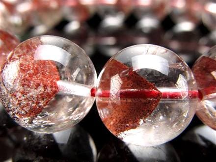 ◇クリア水晶に映える水晶の年輪◇超濃厚立体赤富士入り◇やる気や活力