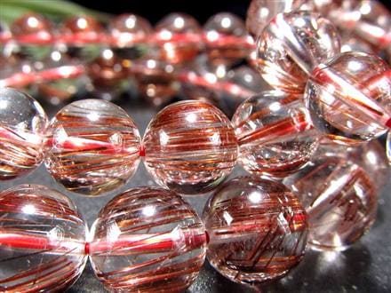 ◇限定4本！◇澄み切り水晶×レッドタイチン針◇健康長寿のヒーリング