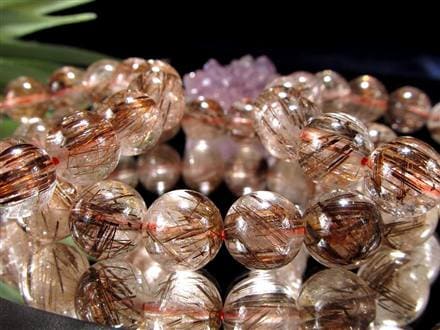 ブラジル産ゴールドタイチンルチルクォーツ】ブレスレット 10.5㎜ 高