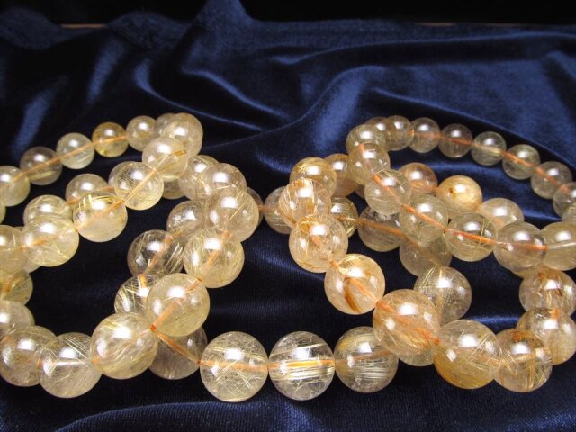 針美しさと透明度抜群　高品質　ゴールドルチルブレスレット　2 針美しさと透明度抜群 高品質 ゴールドルチルブレスレット 2-22針美しさ