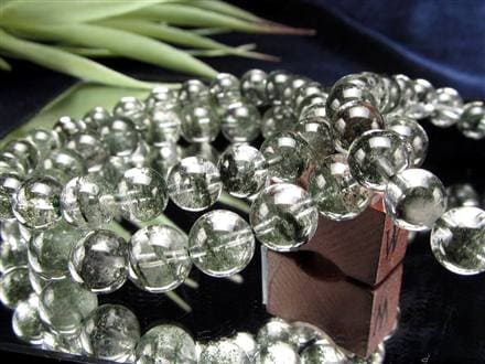 【神水浄化済み！】　ガーデン水晶　φ約11.5㎜前後　SAランク　ブレスレット ガーデンクォーツ庭園水晶大玉約13mm前後ブレスレット天然石仕事運