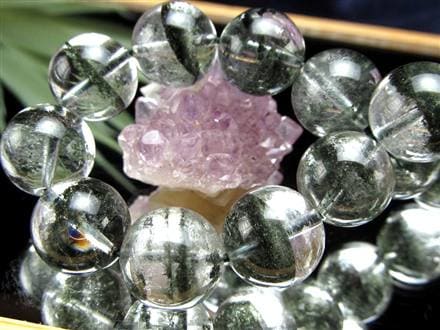 【神水浄化済み！】　ガーデン水晶　φ約11.5㎜前後　SAランク　ブレスレット 高品質]ミックスガーデンクォーツブレスレット/オレンジ系ガーデン水晶