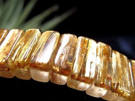 高品質 ゴールドタイチンルチルクォーツ 10mm針密度◎ 金運【期間限定値下げ】 ◇限定2点のみ◇迫力満点！極太タイチン針入り◇針の向きが揃った