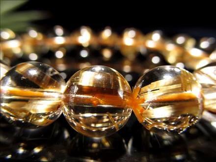 キャッツアイ効果極太板状金針水晶1点物ゴールドタイチンルチルクォーツブレスレット 1粒売り】☆ルチルの王道!!☆極太タイチン針☆黄金の輝き