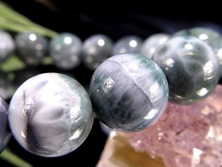 カリブの秘宝ヒーリングストーン ラリマー１２ｍｍ 珠②（径１６ｃｍ） 天然石 パワーストーン ブレスレット カリブの秘宝 ヒーリング