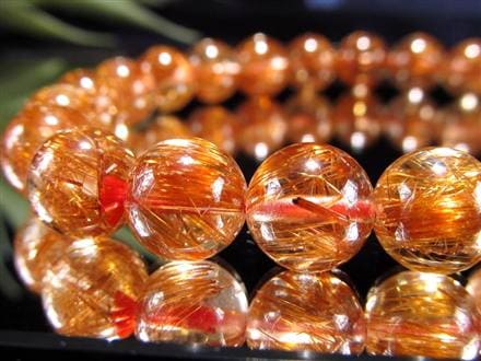 ◇最高級品質！5Aグレード◇炎のように輝くオレンジ針◇澄み渡る水晶