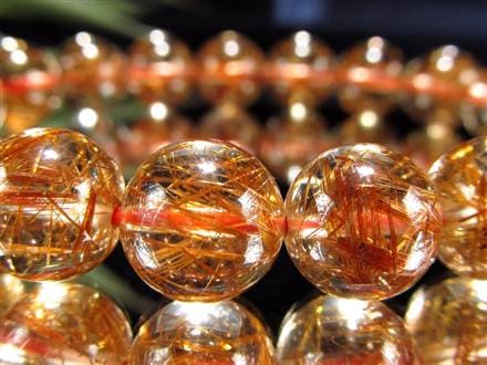 ◇最高級品質！5Aグレード◇炎のように輝くオレンジ針◇澄み渡る水晶