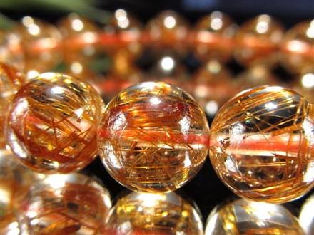 ◇最高級品質！5Aグレード◇炎のように輝くオレンジ針◇澄み渡る水晶