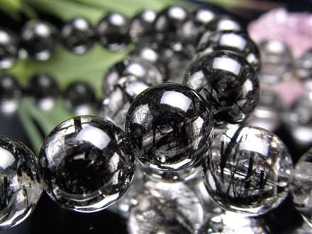 ☆最上級のクリア水晶×黒針☆存在感抜群！太針＆繊細針MIX☆最強勝ち運