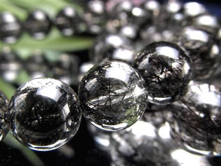 ☆最上級のクリア水晶×黒針☆存在感抜群！太針＆繊細針MIX☆最強勝ち運